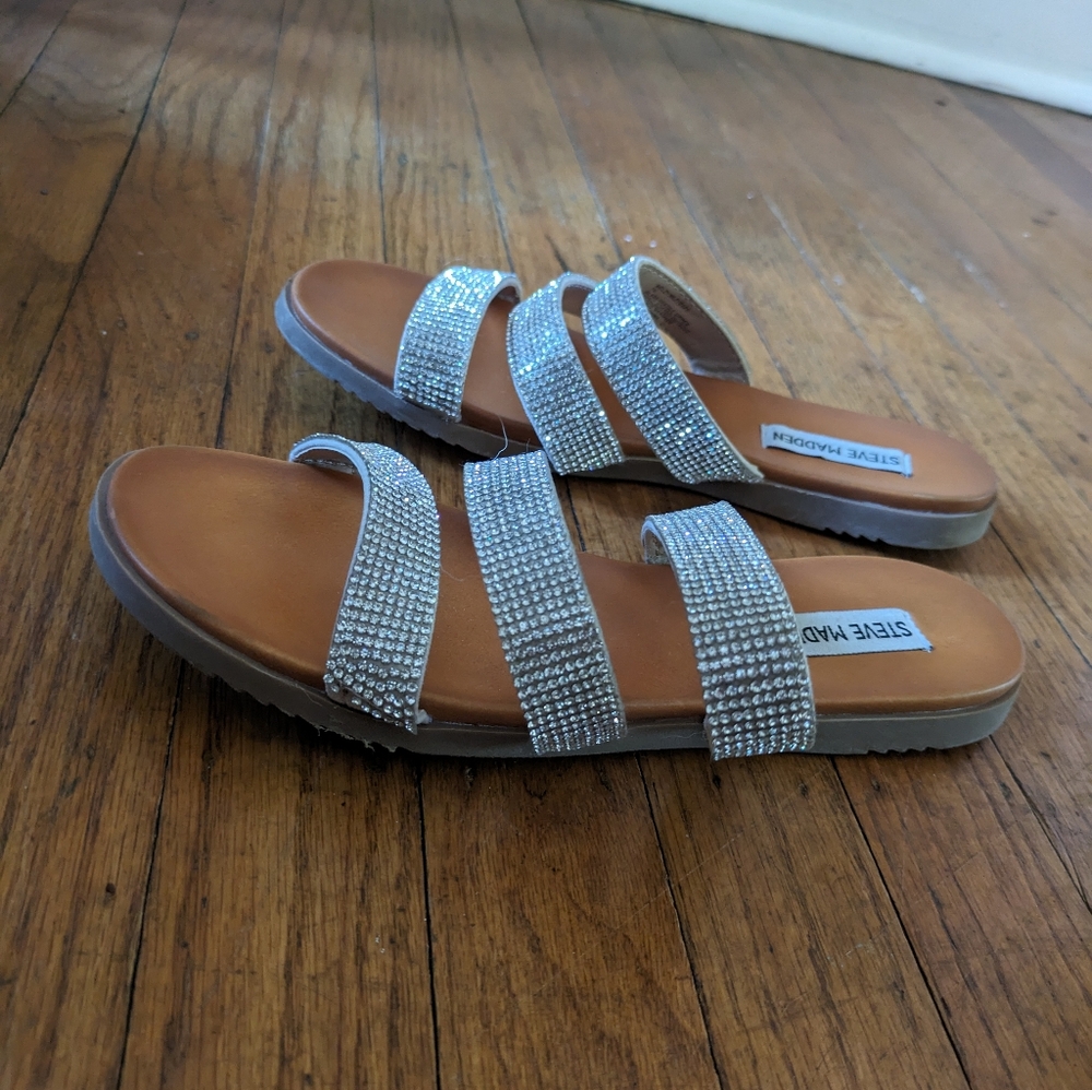 Steve Madden Rhinestone Sandals, Size 7